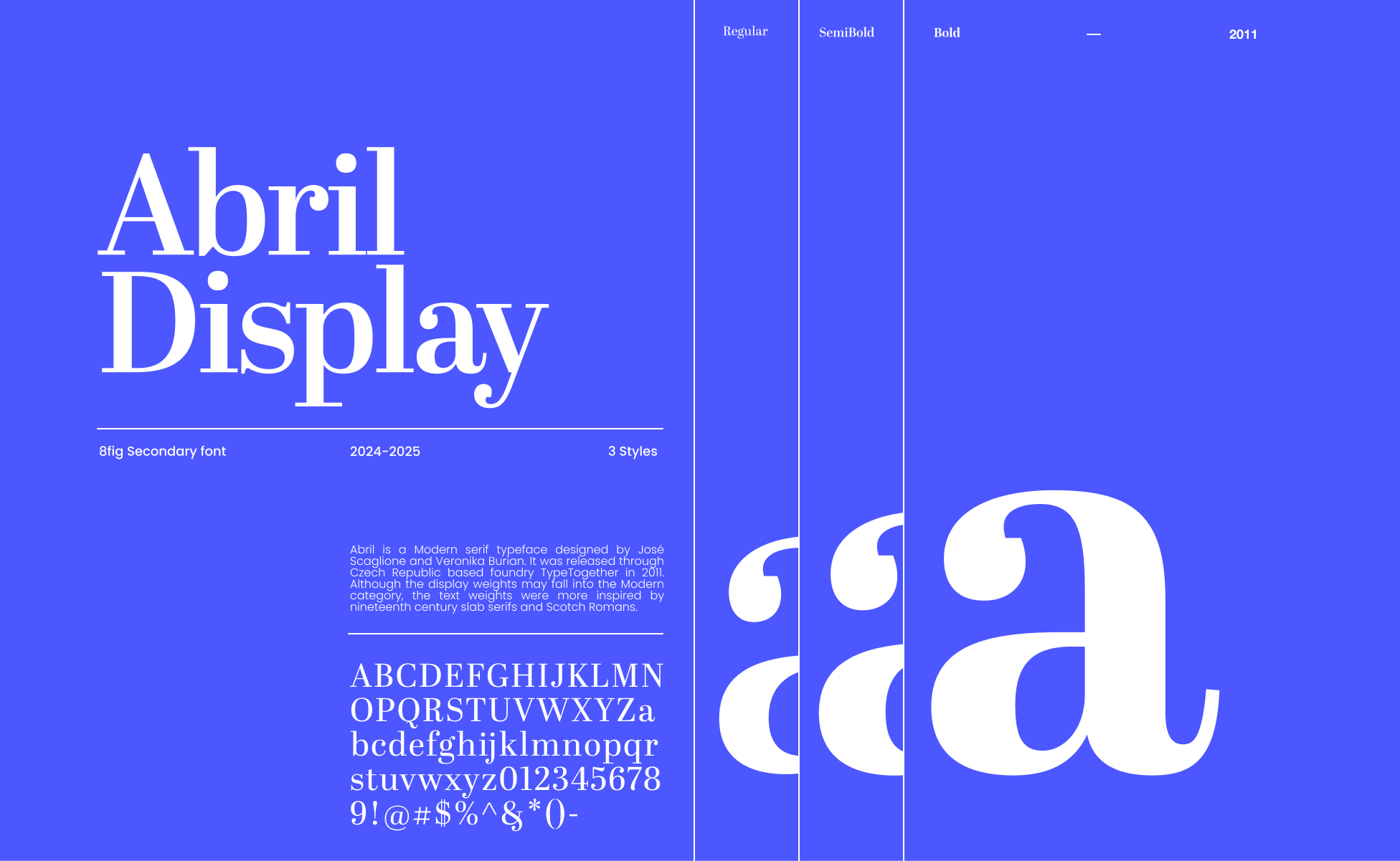 Abril Display secondary typeface