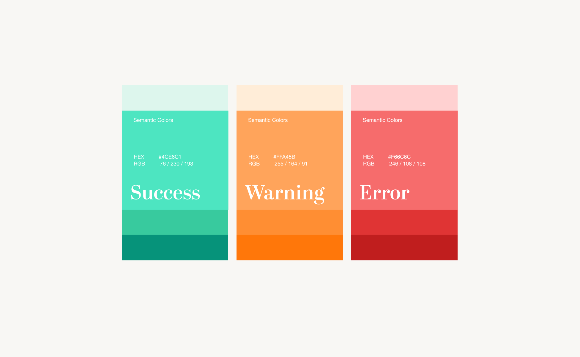 Semantic colors