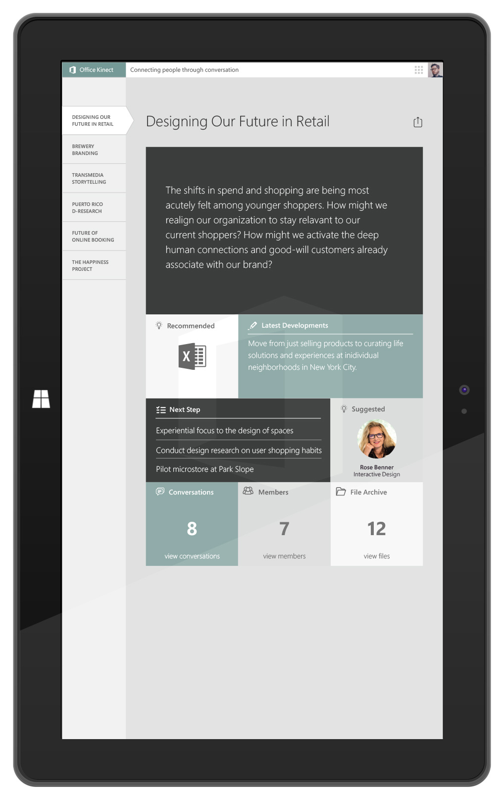 Office Kinect concept screen 1