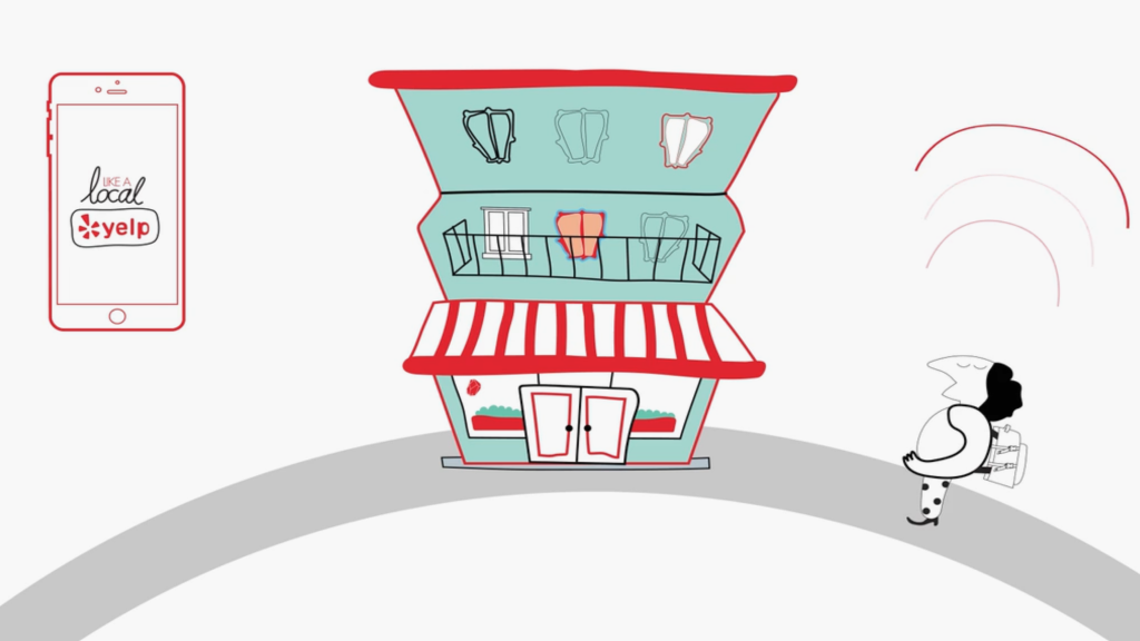 Yelp iBeacon concept screens